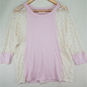 Bo Bel Women's Top With Lace Sides Size Small